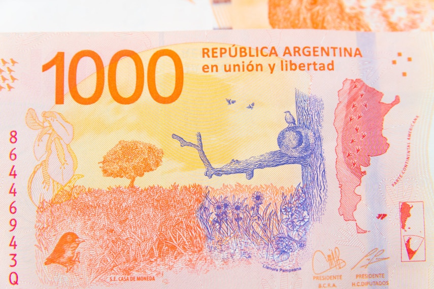 Argentina 1000 peso banknote