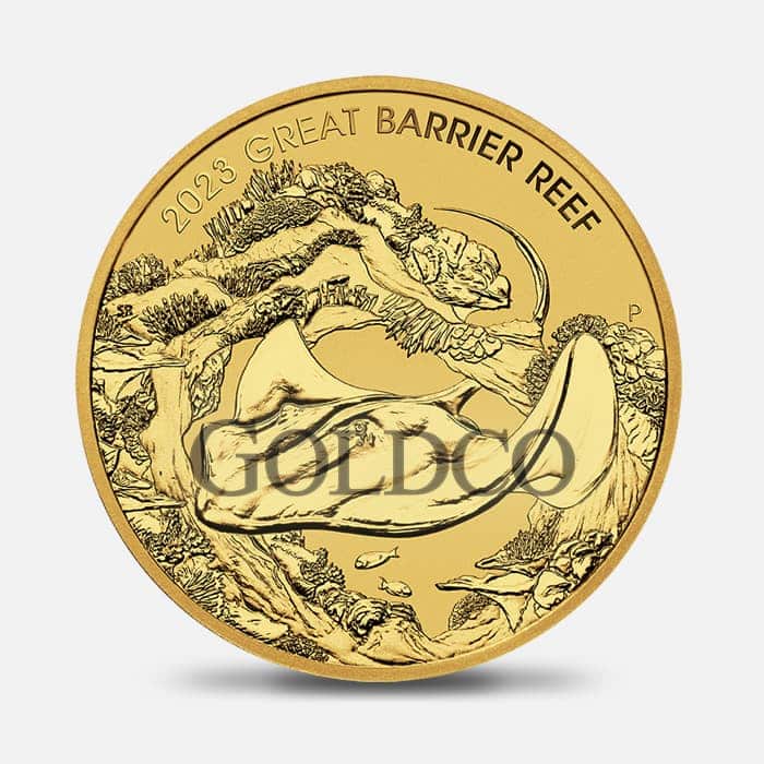2023 Gold Great Barrier Reef Stingray Front