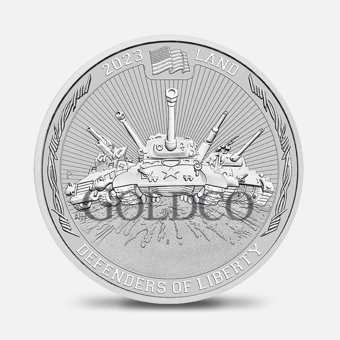 2023 Defenders Of Liberty Land 1oz Silver Coin Front