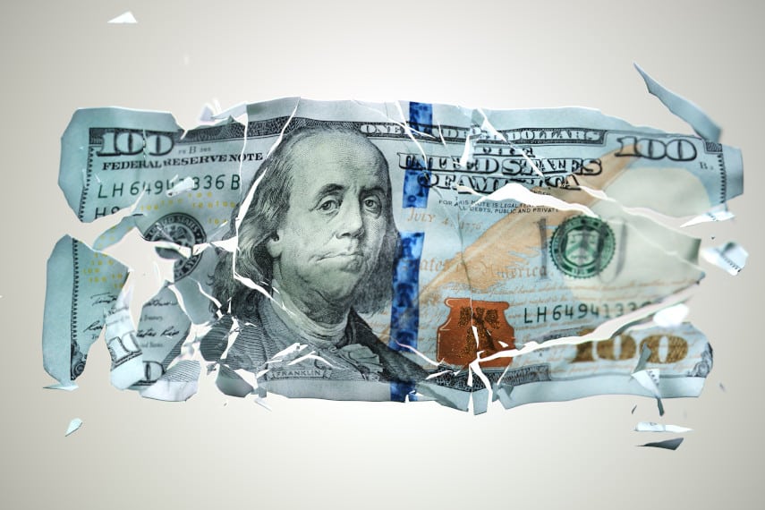 the destruction of the US dollar