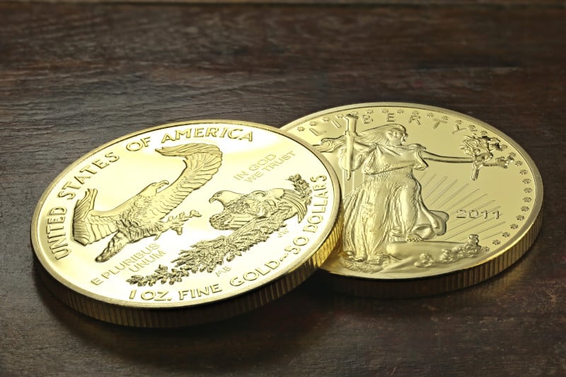 Gold American Eagle coins