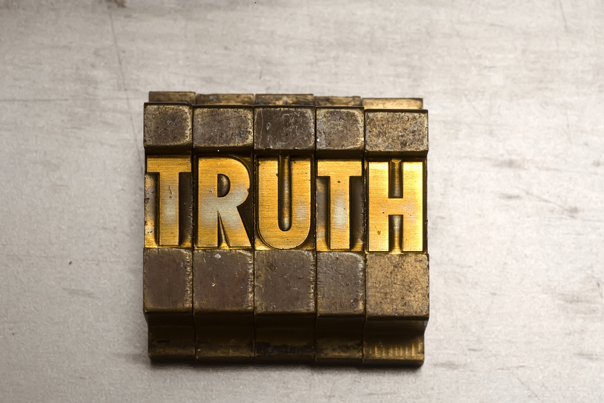 Truth in gold letters